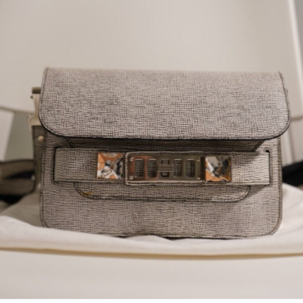 RARE Proenza Schouler PS11 Mini Classic Shoulder Bag with Marble Accents